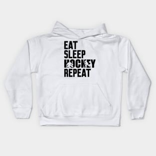 Eat Sleep Hockey Repeat Kids Hoodie